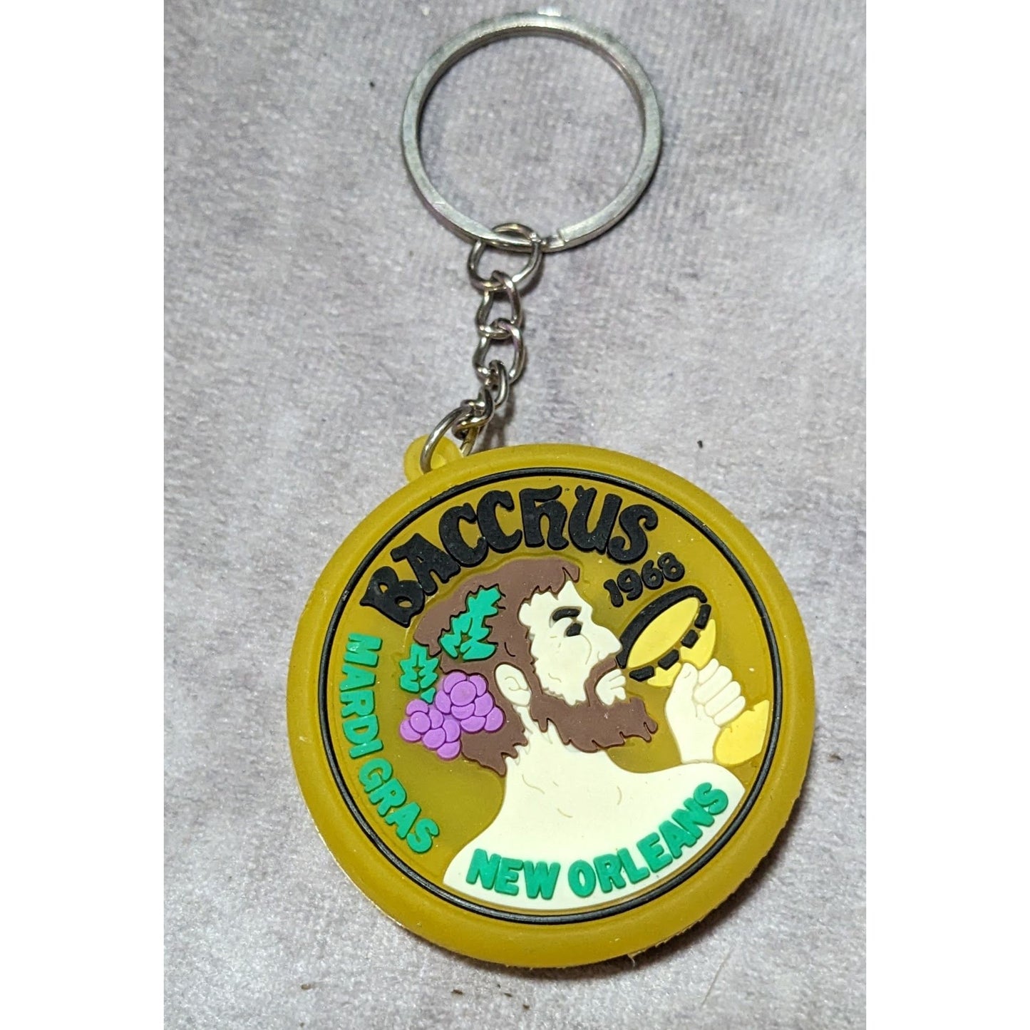 Bacchus Mardi Gras New Orleans Light Up Keychain