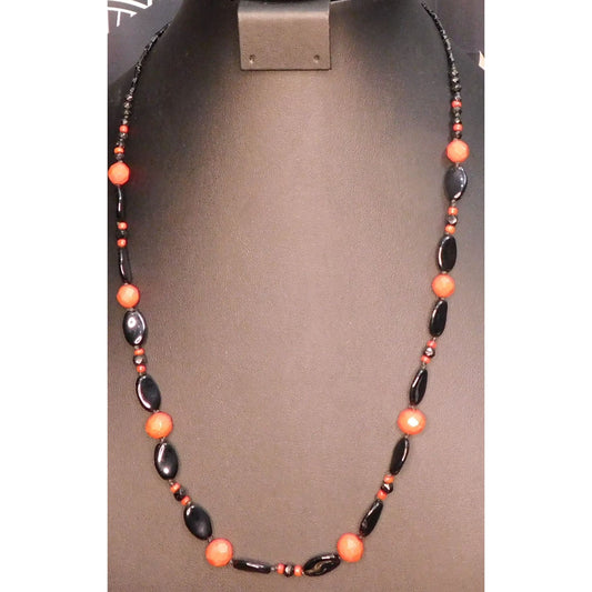 Black And Red Casual Retro Beaded Necklace