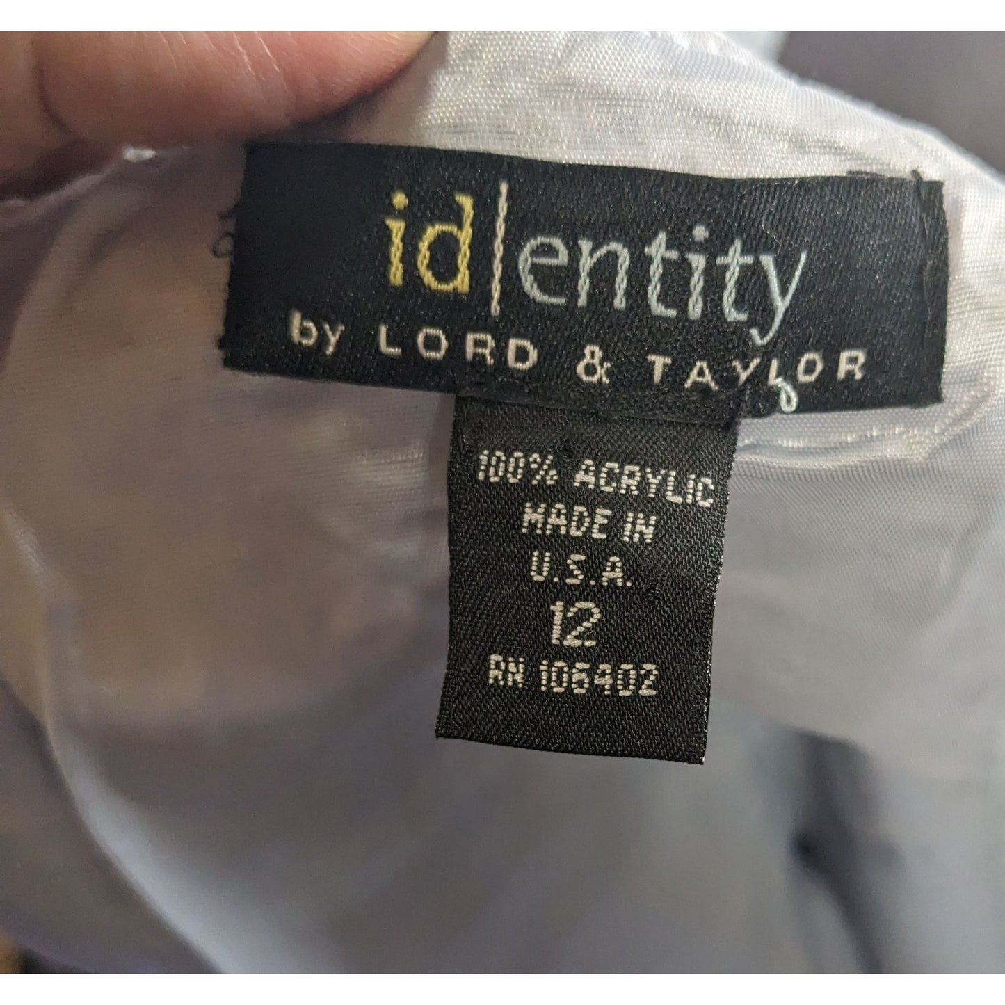 Preppy Identity By Lord & Taylor Womens Tweed Skirt Yellow & Blue Plaid With Button Accents Acrylic Made In USA