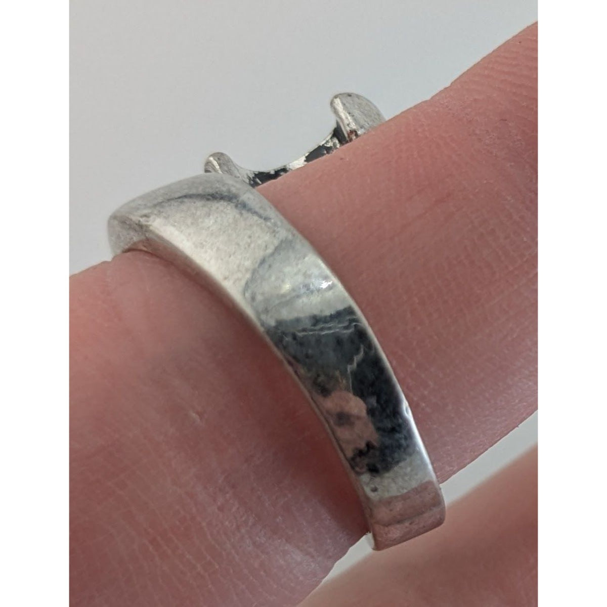 Industrial Biker Mechanic Wrench Ring Silver Tone Fixed Size Statement