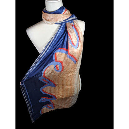 Vintage 90s Beach Please Max Studios Silk Scarf