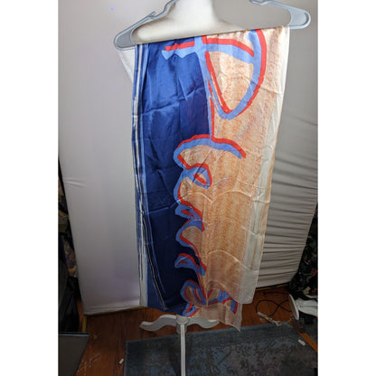 Vintage 90s Beach Please Max Studios Silk Scarf