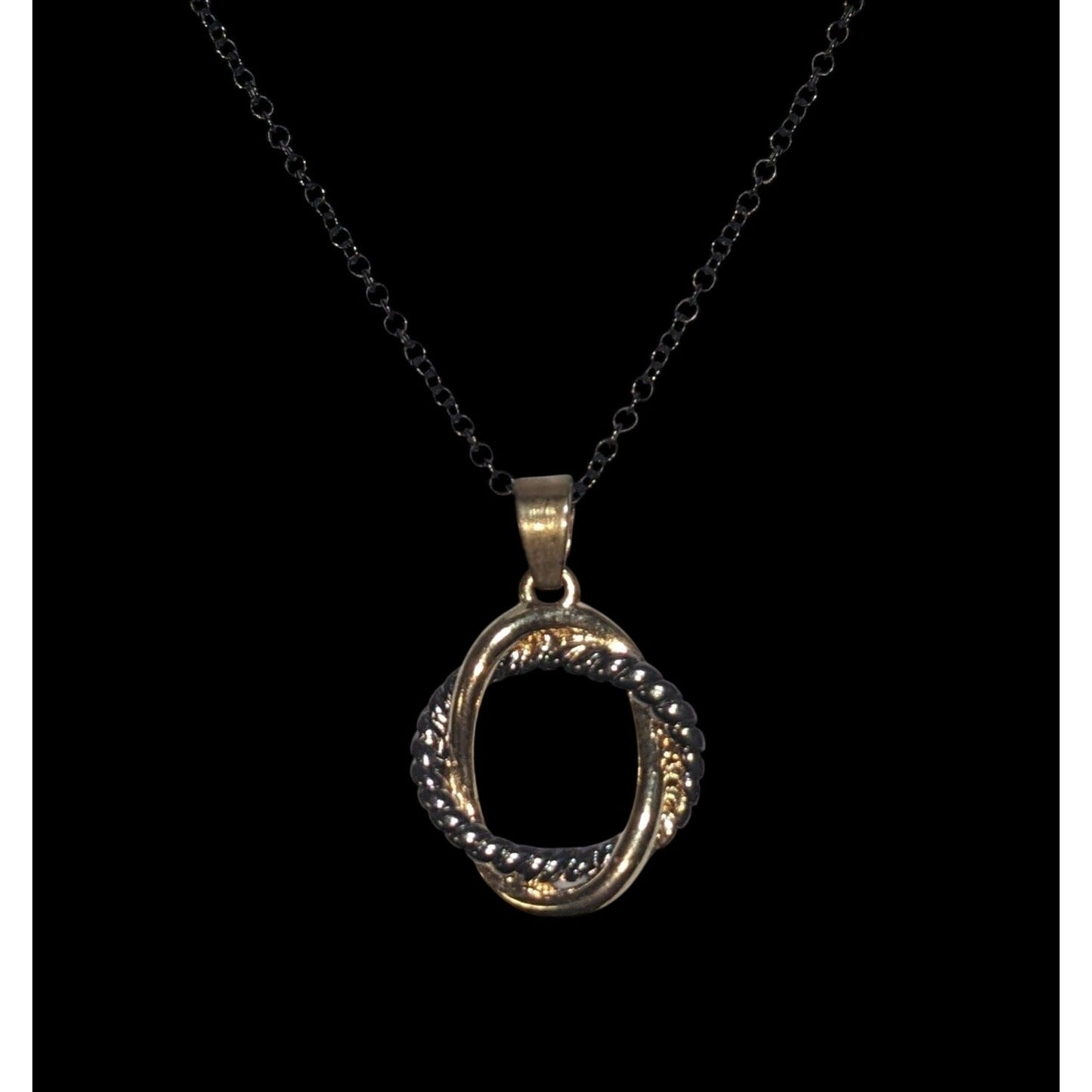 Charming Charlie Knot Pendant Necklace Braided Silver Gold Y2K