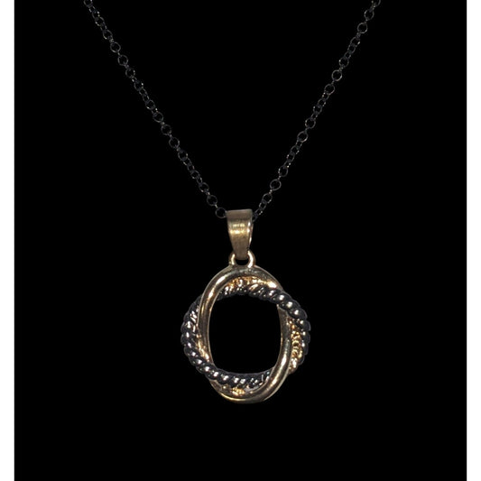 Charming Charlie Knot Pendant Necklace Braided Silver Gold Y2K