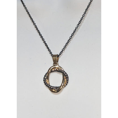 Charming Charlie Knot Pendant Necklace Braided Silver Gold Y2K