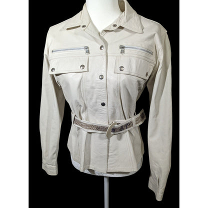 Vintage Pellicceria OK Pelle Genuine Italian Leather Jacket Size Medium