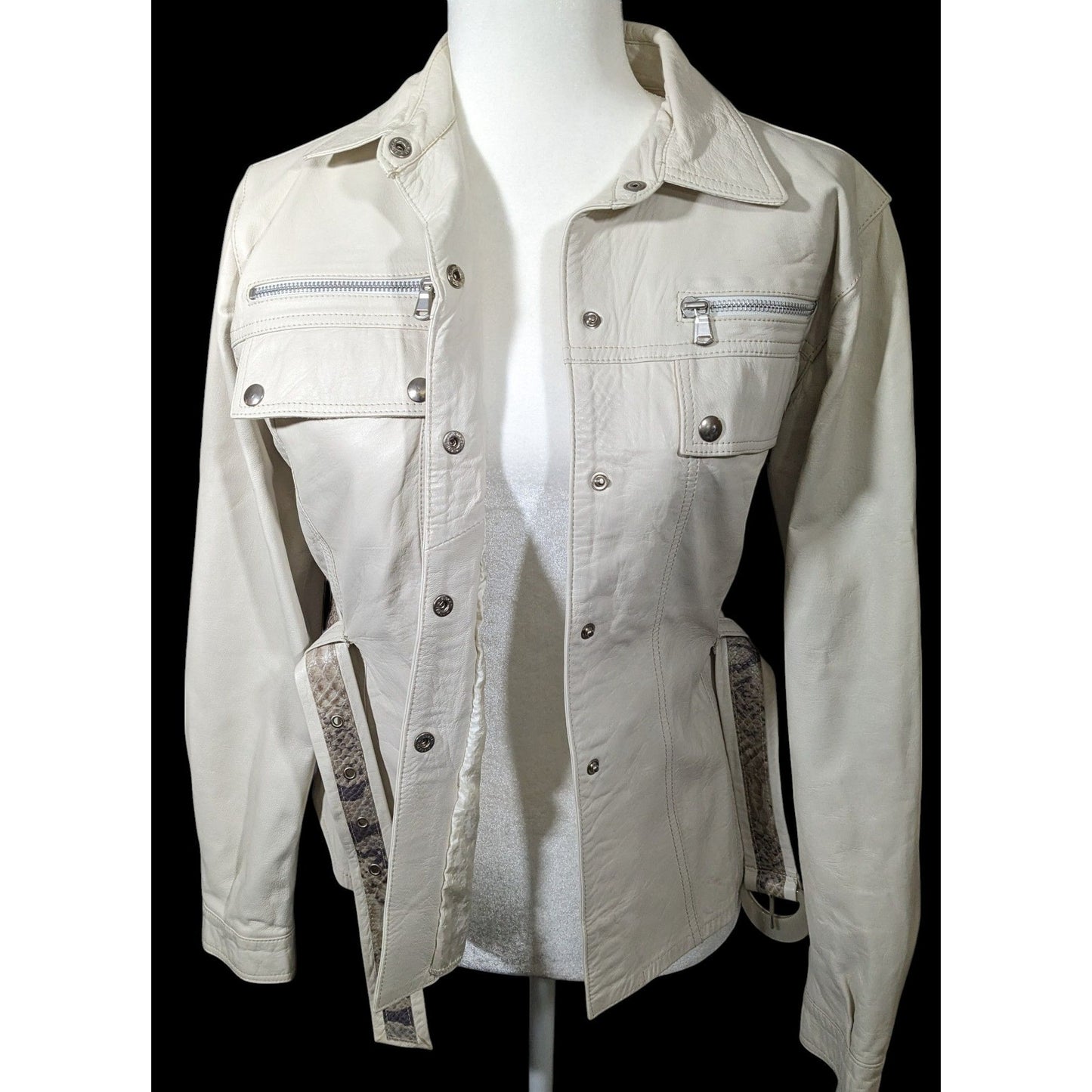 Vintage Pellicceria OK Pelle Genuine Italian Leather Jacket Size Medium