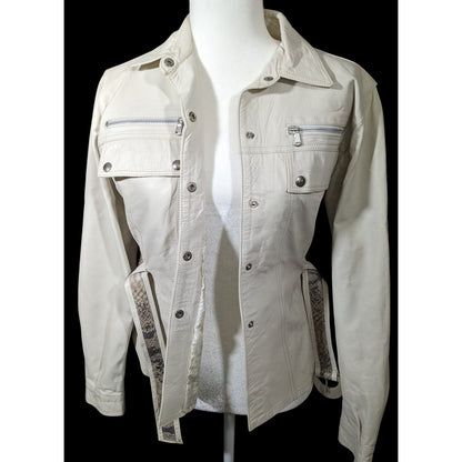 Vintage Pellicceria OK Pelle Genuine Italian Leather Jacket Size Medium