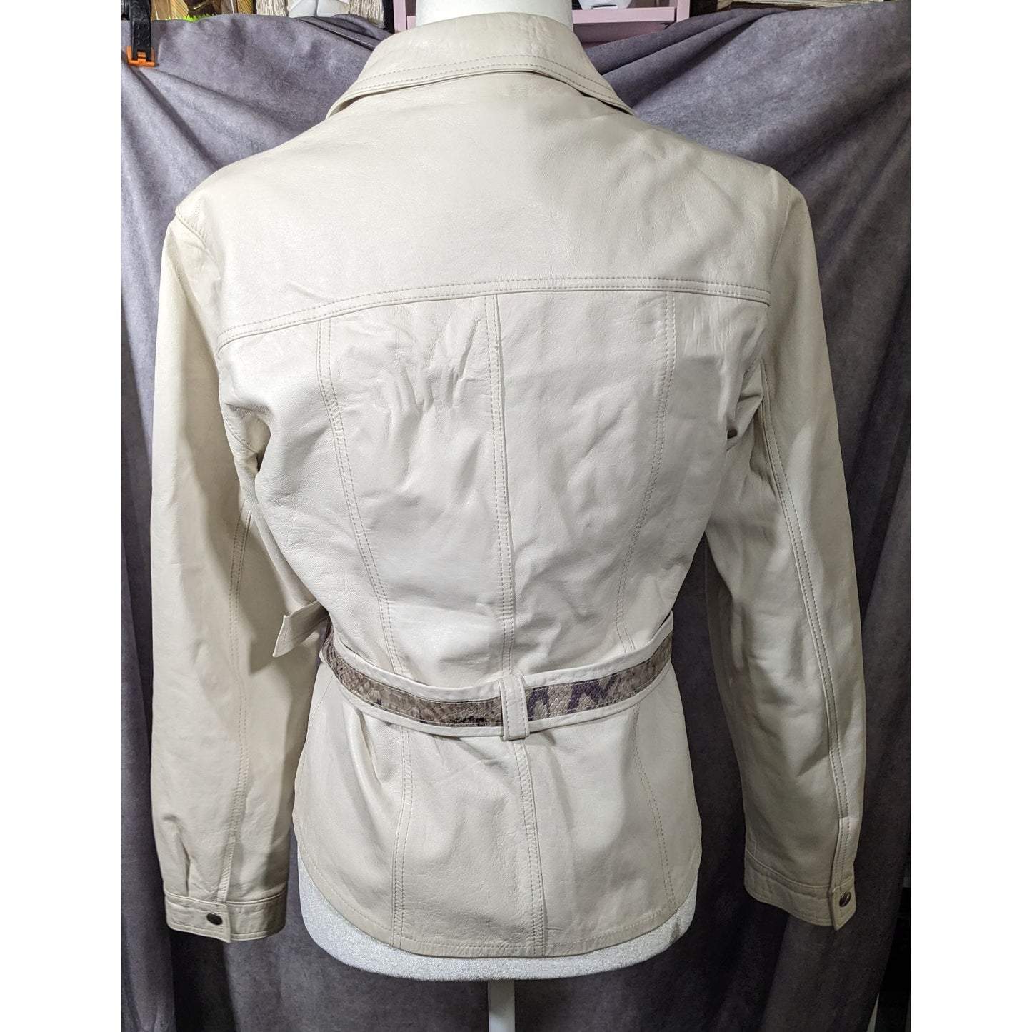 Vintage Pellicceria OK Pelle Genuine Italian Leather Jacket Size Medium