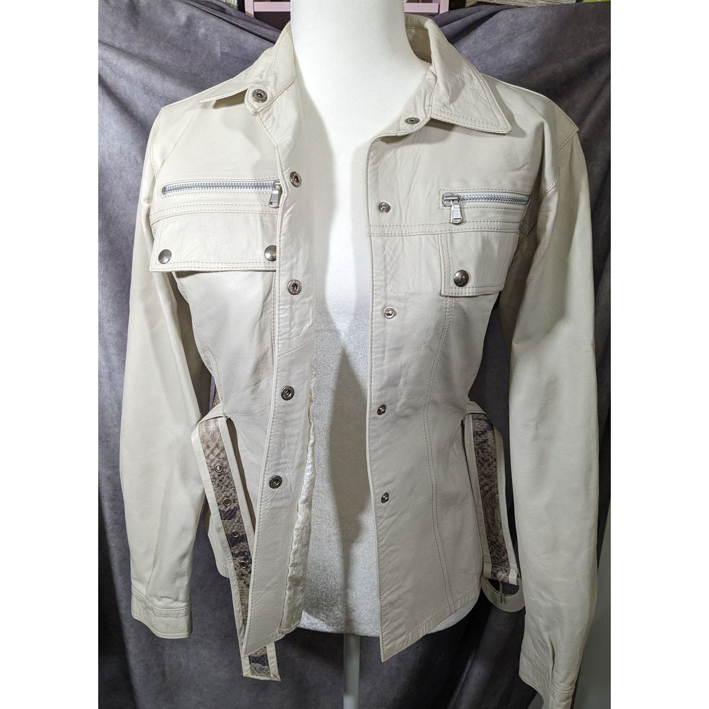 Vintage Pellicceria OK Pelle Genuine Italian Leather Jacket Size Medium