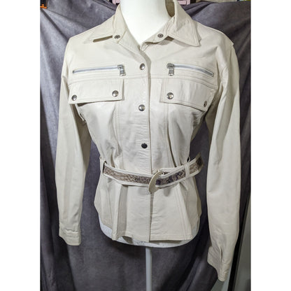 Vintage Pellicceria OK Pelle Genuine Italian Leather Jacket Size Medium