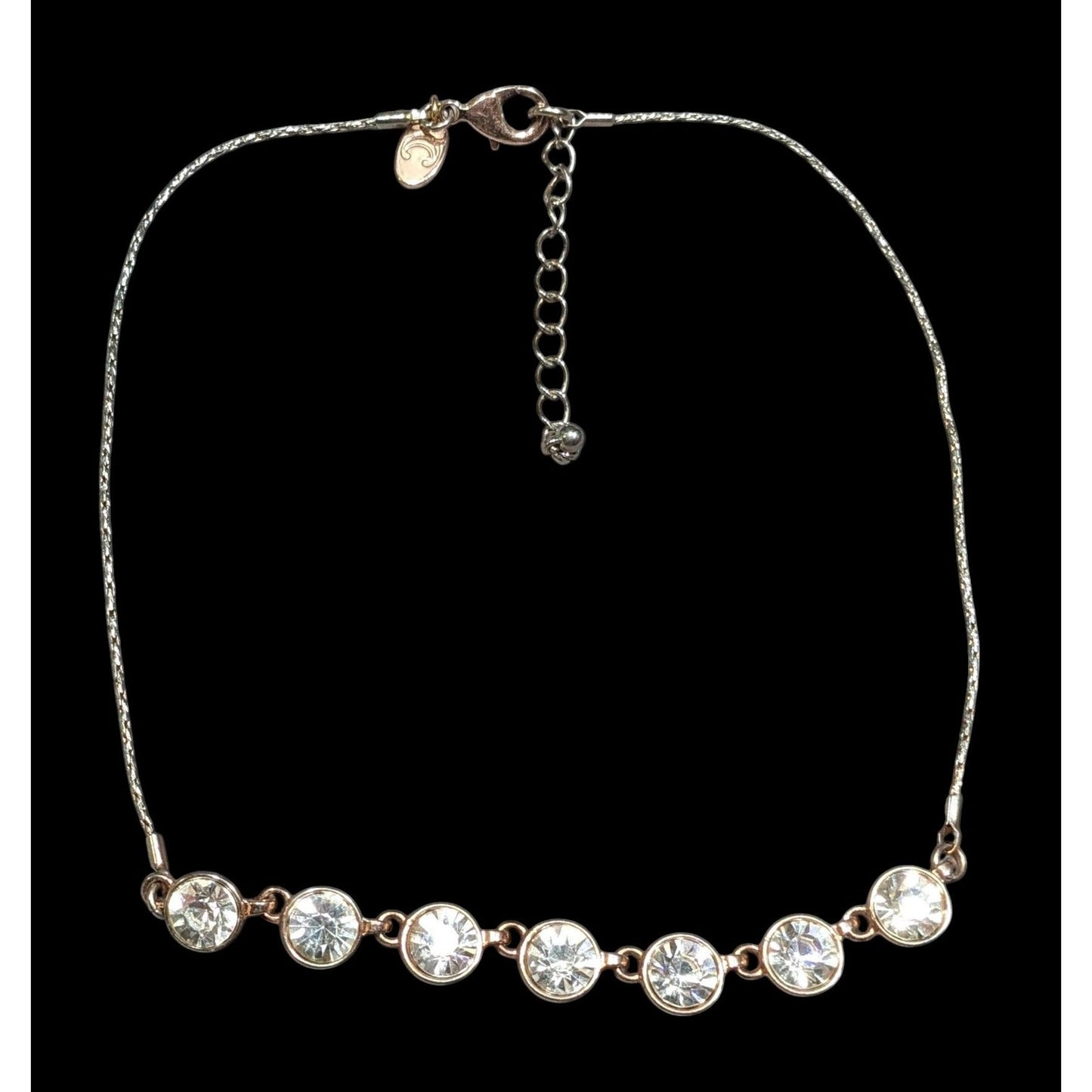 Charming Charlie Casual Glam Gold Tone Glass Stone Gemmed Necklace
