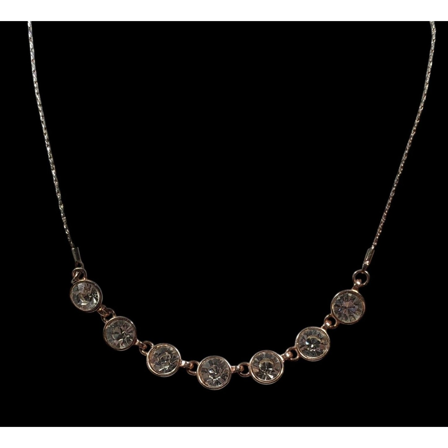Charming Charlie Casual Glam Gold Tone Glass Stone Gemmed Necklace