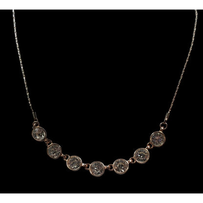 Charming Charlie Casual Glam Gold Tone Glass Stone Gemmed Necklace