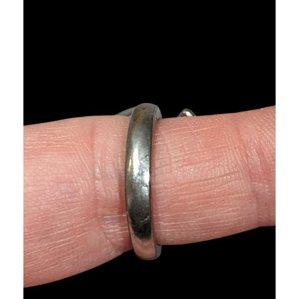 Vintage Coquette Silver Tone Bow Ring Size 7 1/2