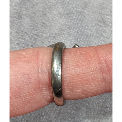 Vintage Coquette Silver Tone Bow Ring Size 7 1/2