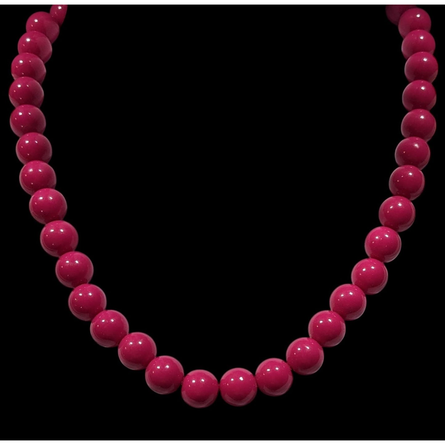 Casual Single Strand Pink Beaded Necklace