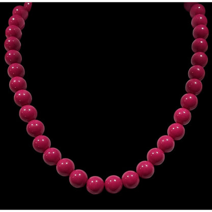 Casual Single Strand Pink Beaded Necklace