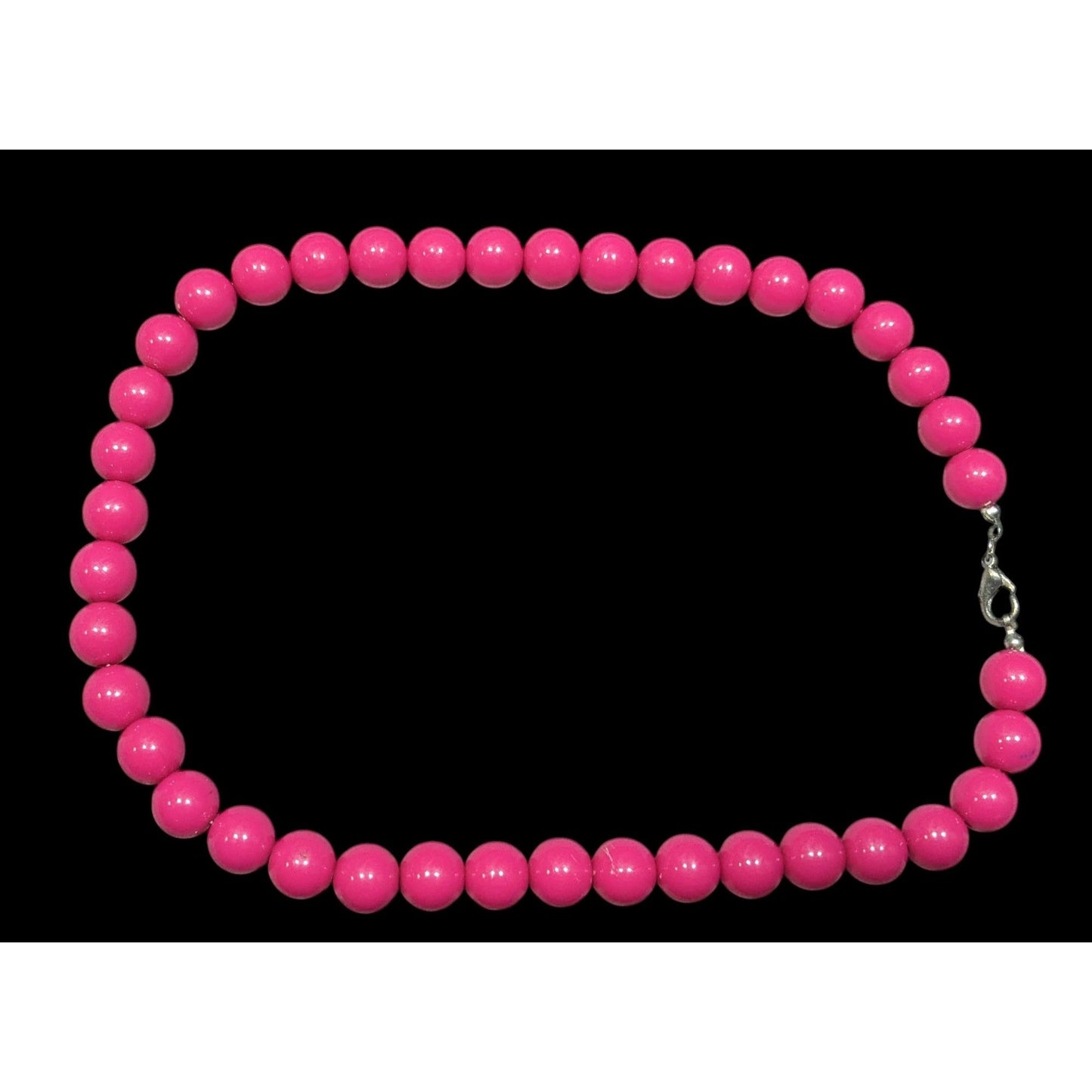 Casual Single Strand Pink Beaded Necklace