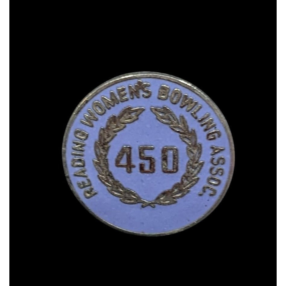 Reading Women's Bowling Assoc. 450 Periwinkle And Silver Tone Pin
