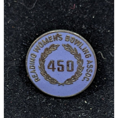 Reading Women's Bowling Assoc. 450 Periwinkle And Silver Tone Pin