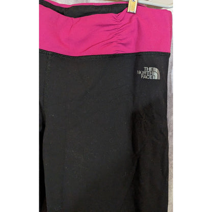 The North Face Womens Yoga Capri Pants Black & Pink Size Large VaporWick Activewear