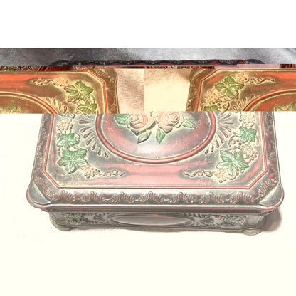 Vintage Romantic Floral Carved Trinket Jewelry Box