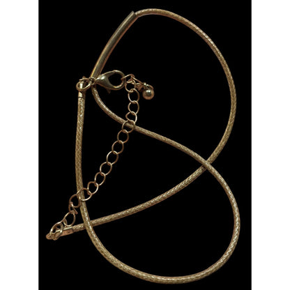 Minimalist Bohemian Copper Tube Accent On Brown Cord