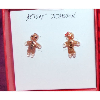 Betsey Johnson Gingerbread People Earrings