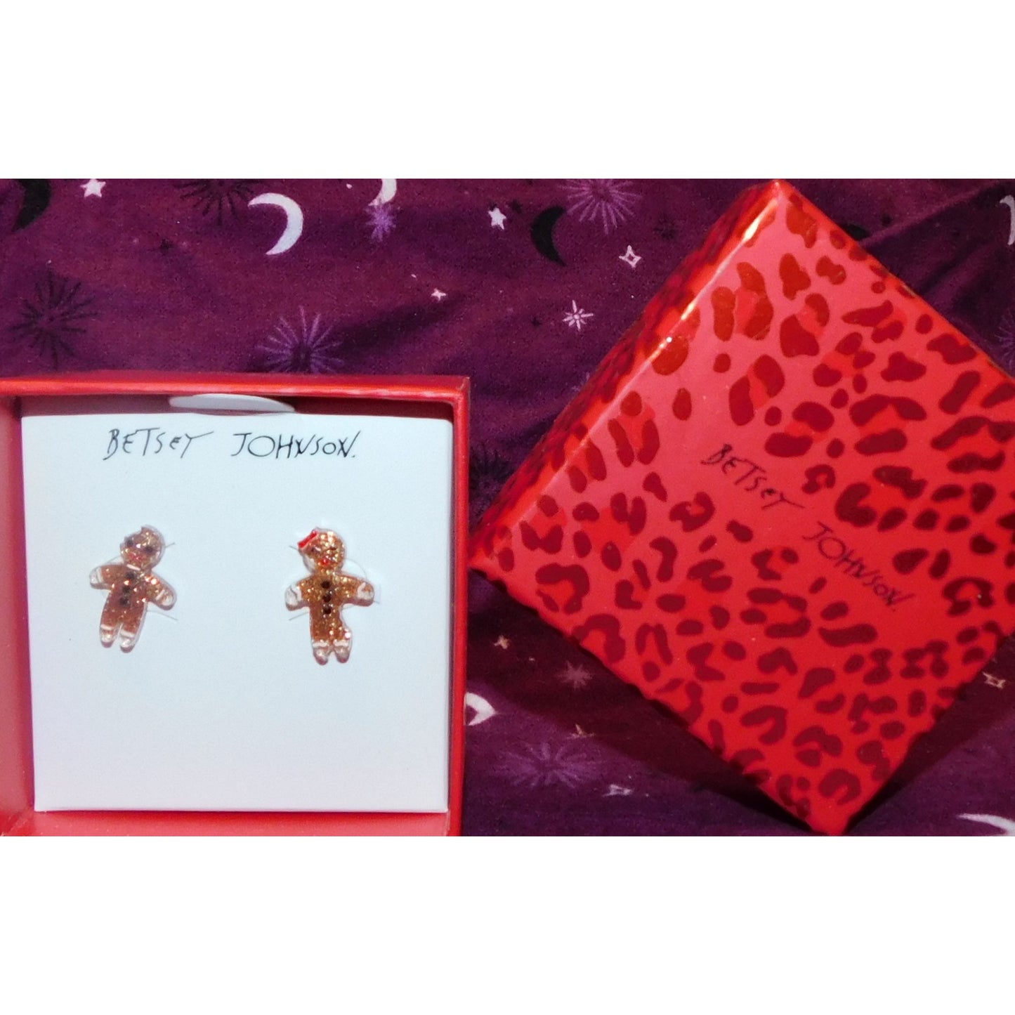 Betsey Johnson Gingerbread People Earrings