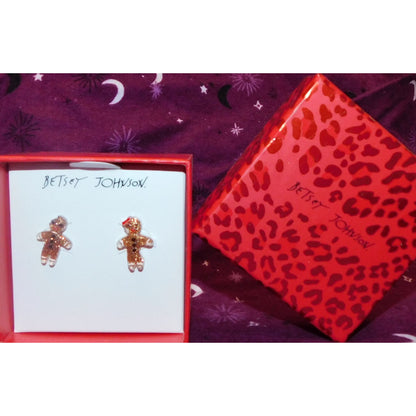 Betsey Johnson Gingerbread People Earrings
