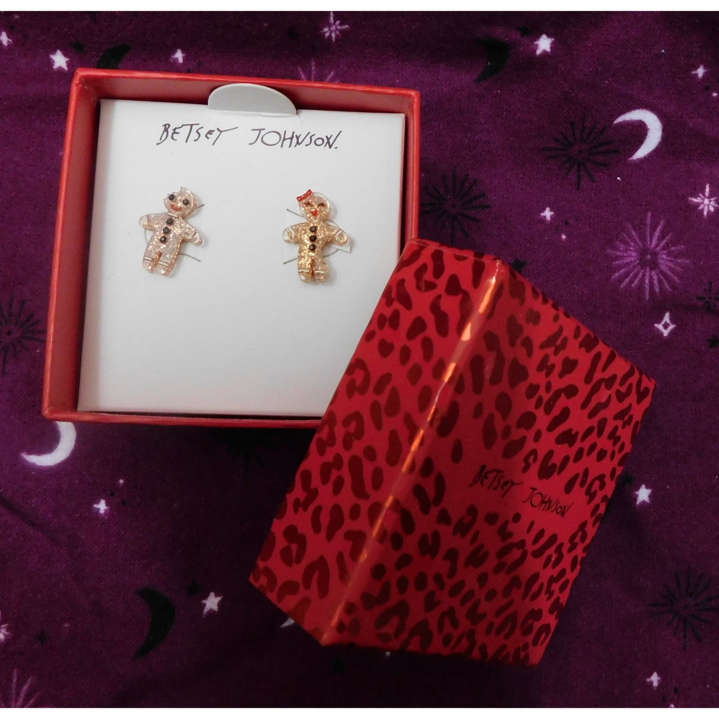 Betsey Johnson Gingerbread People Earrings