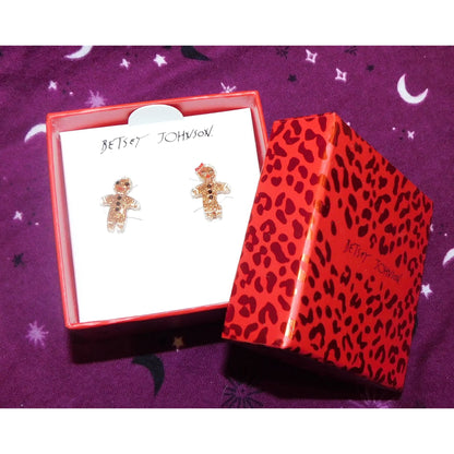 Betsey Johnson Gingerbread People Earrings