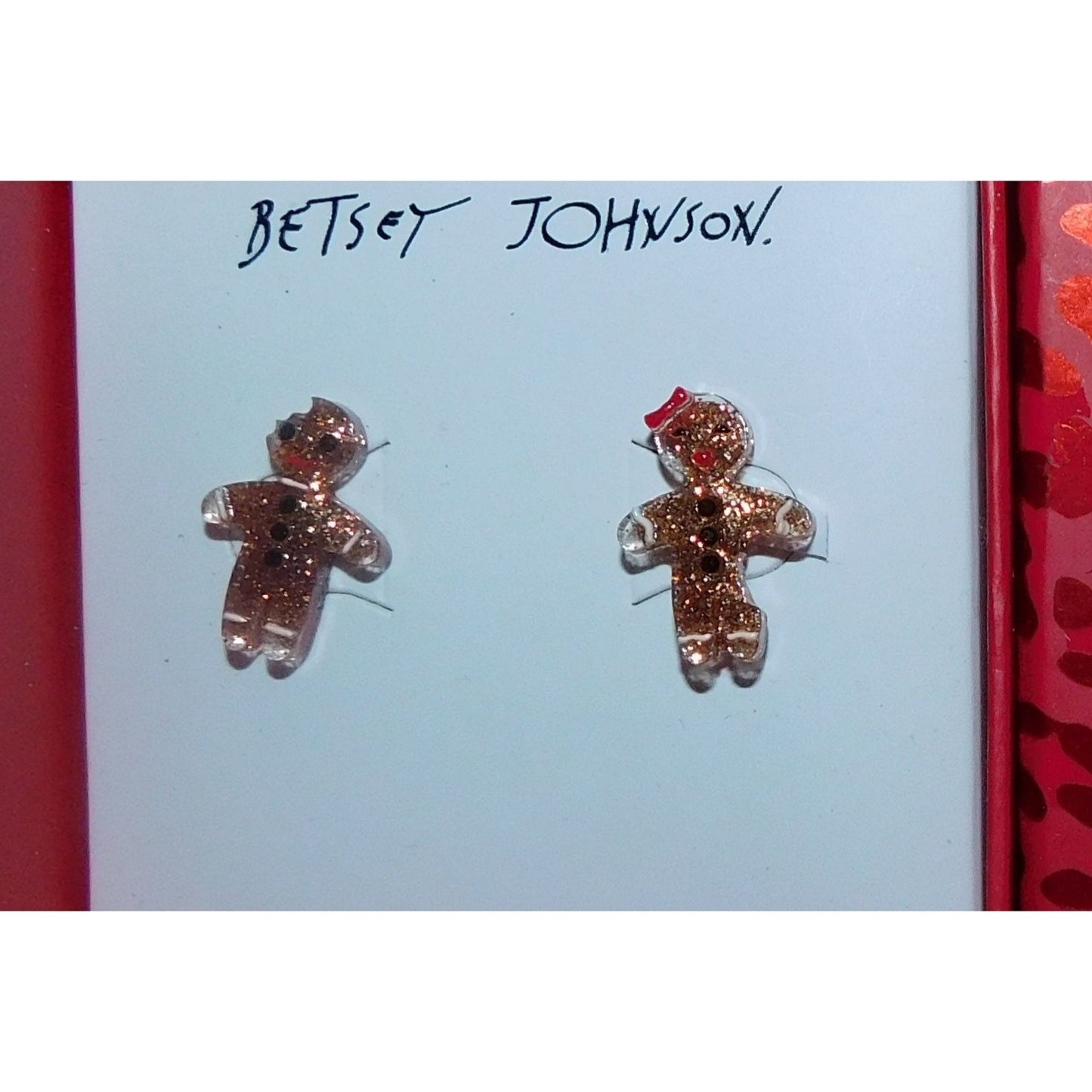 Betsey Johnson Gingerbread People Earrings