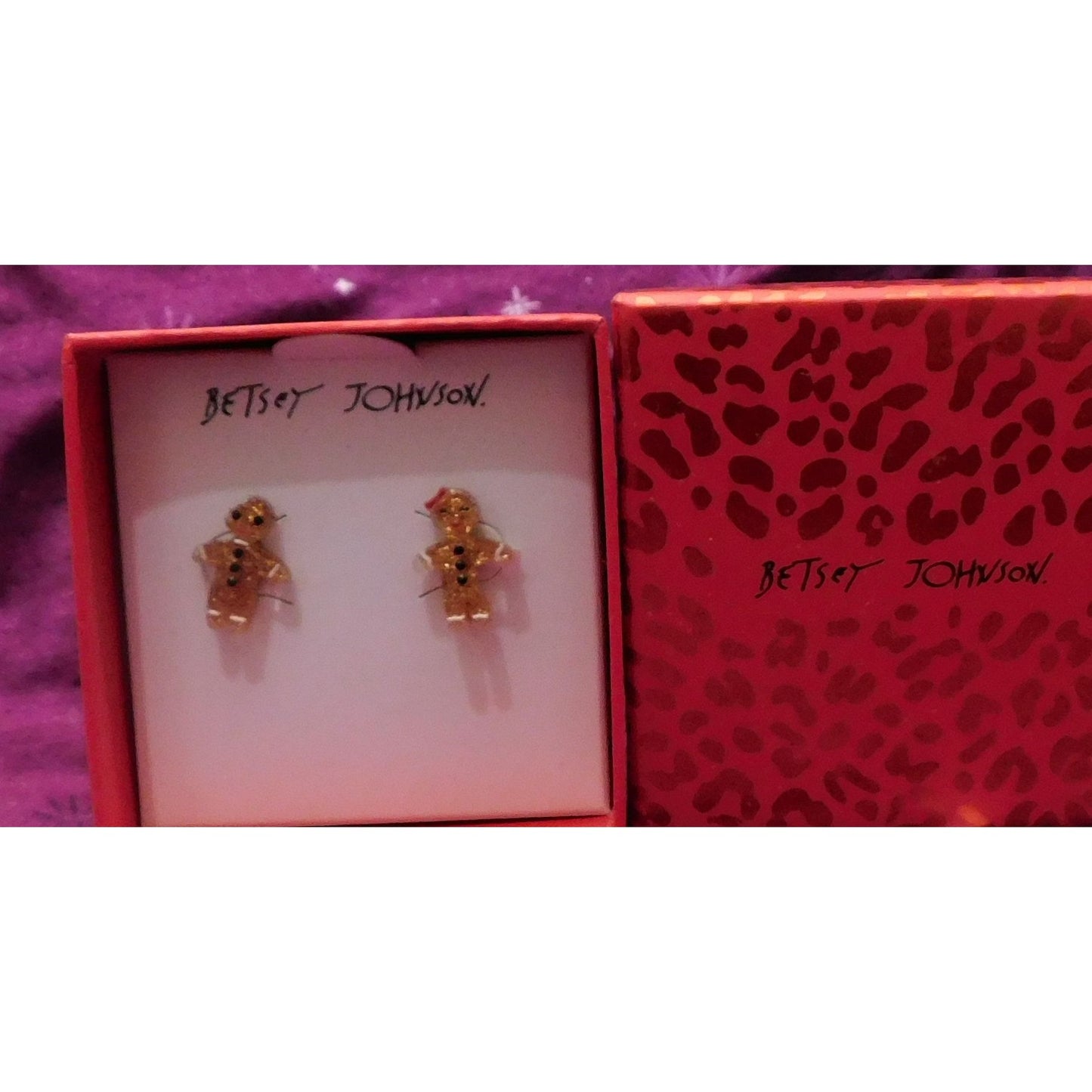 Betsey Johnson Gingerbread People Earrings