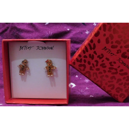 Betsey Johnson Gingerbread People Earrings