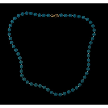 Blue Beaded Necklace Retro Casual Workwear Jewelry Minimalist Everyday Accessory