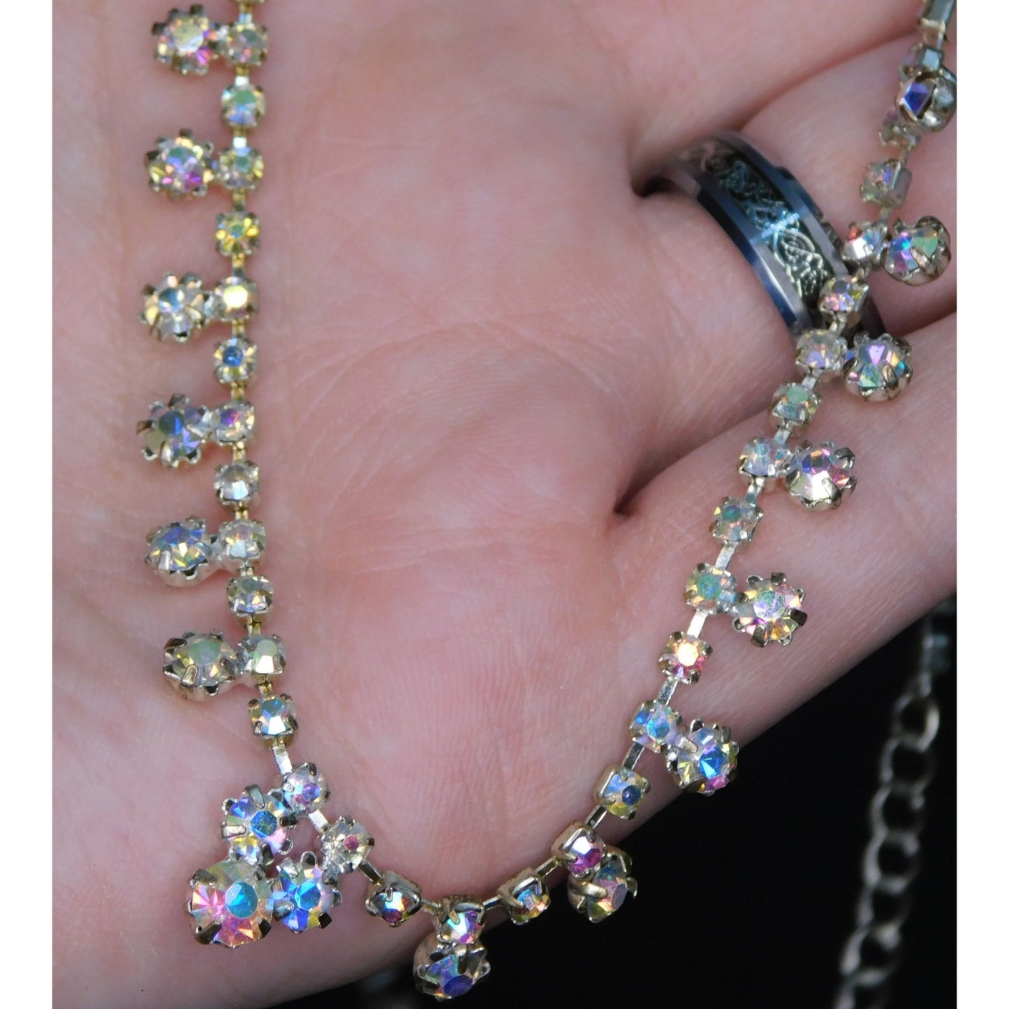 Icing Aurora Borealis Rhinestone Necklace