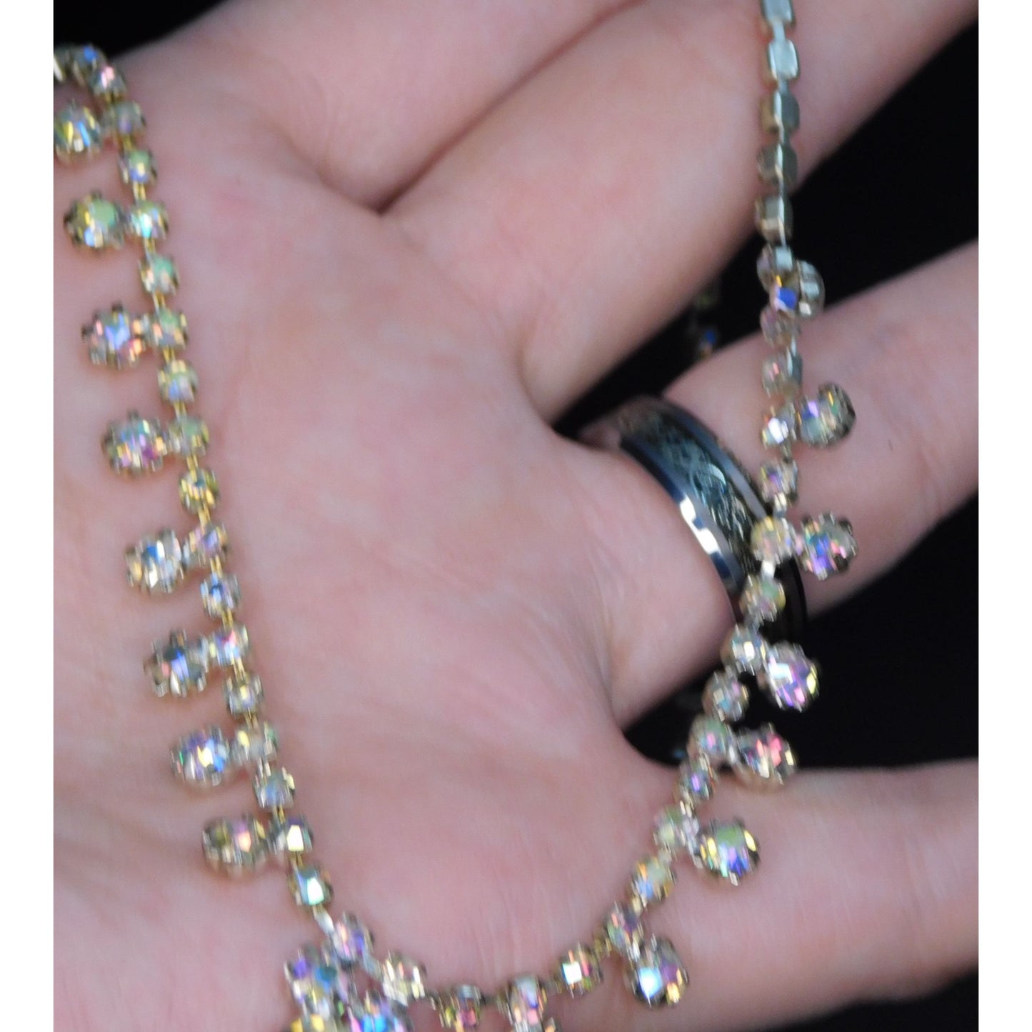 Icing Aurora Borealis Rhinestone Necklace