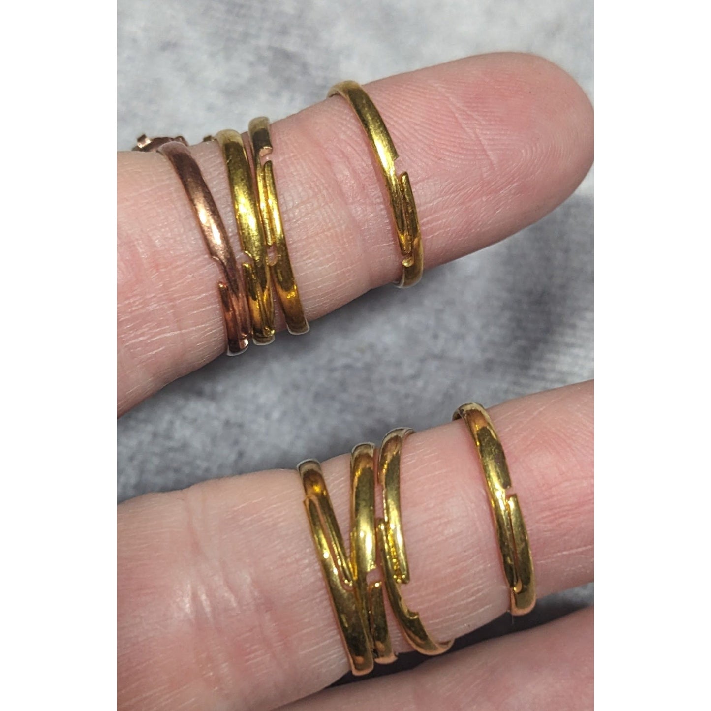 Casual Adjustable Large Rhinestone Gemmed Rings (8)