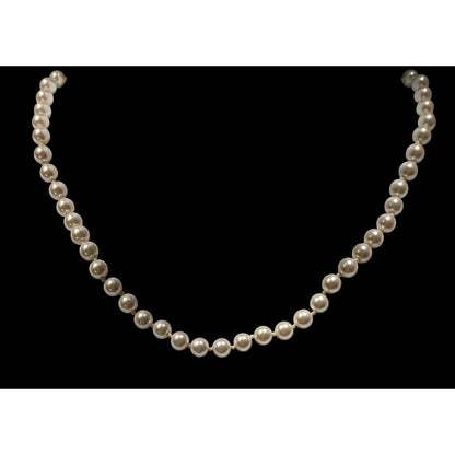 Vintage Cezanne Elegant Faux Pearl Necklace With Adjustable Chain & Lobster Clasp
