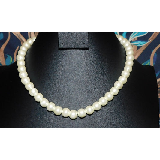 Classic Elegant Faux Pearl Beaded Necklace