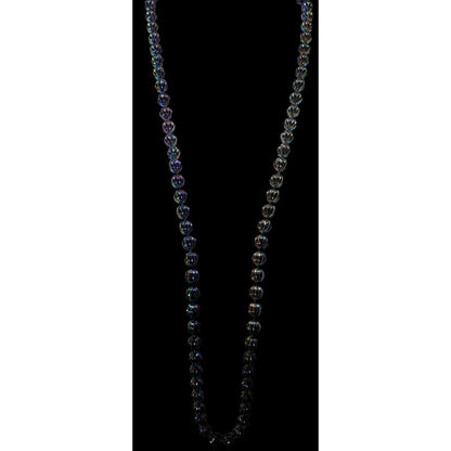 Mystical Oil Slick Black Plastic Beaded Necklace