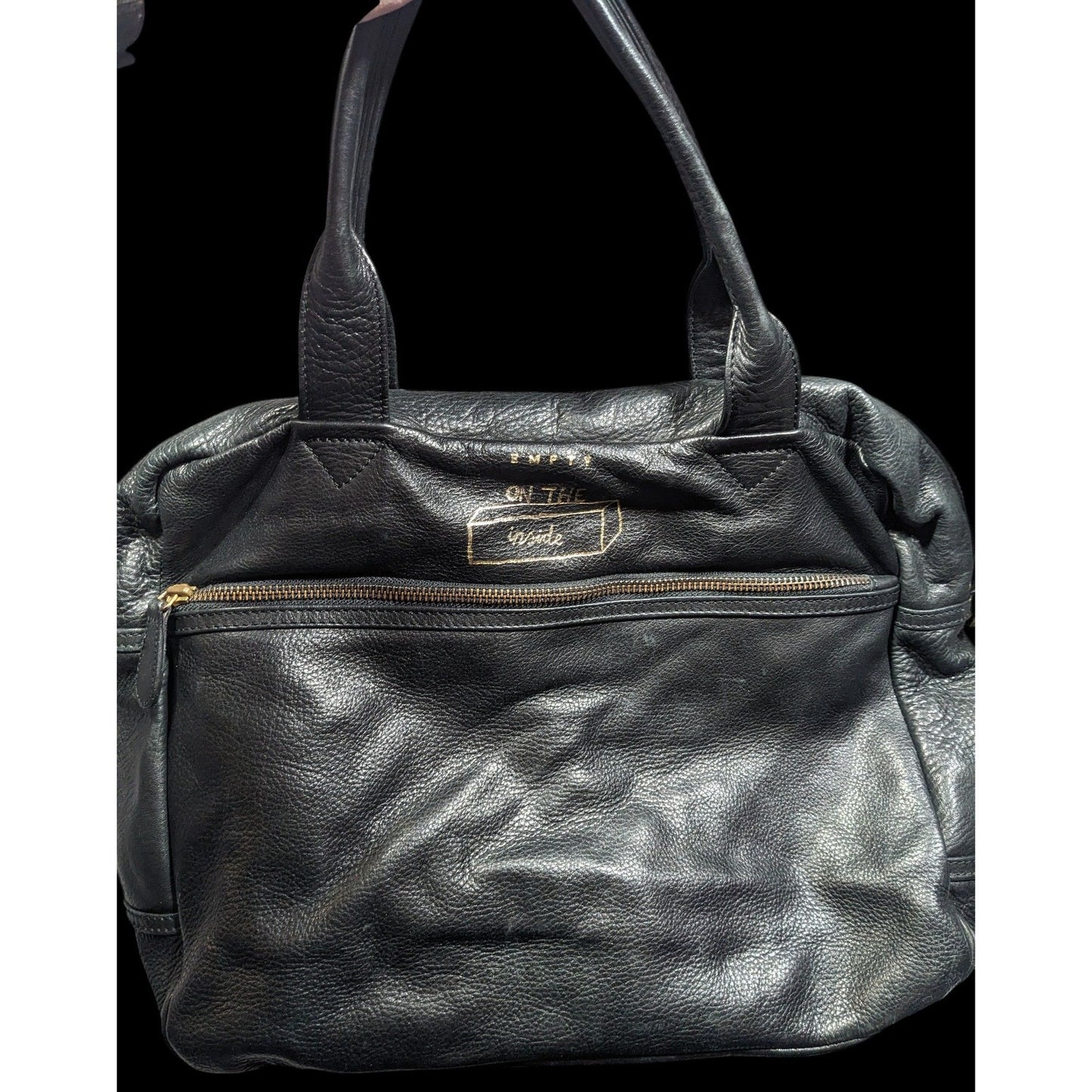 Paris House Black Slouchy Leather Googly Eye Bag