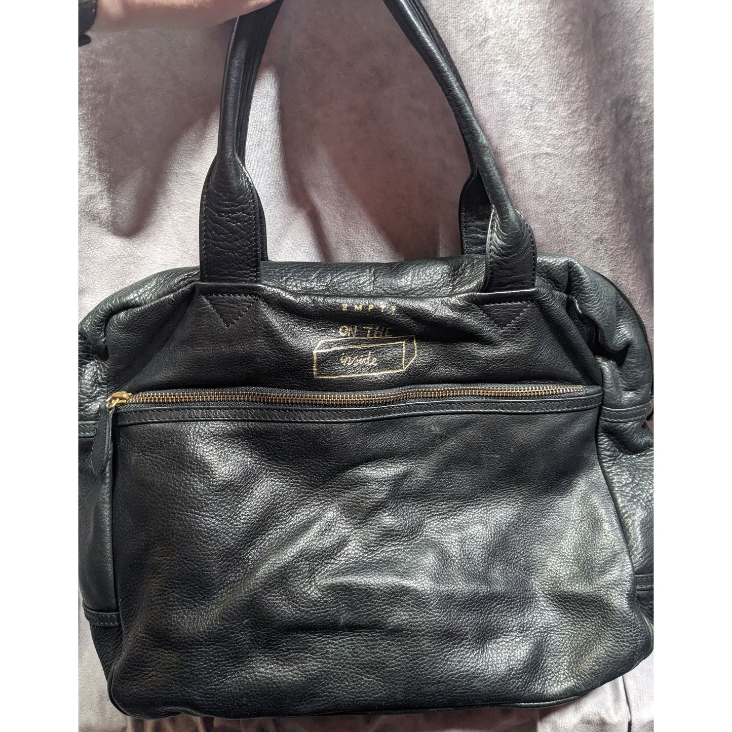 Paris House Black Slouchy Leather Googly Eye Bag