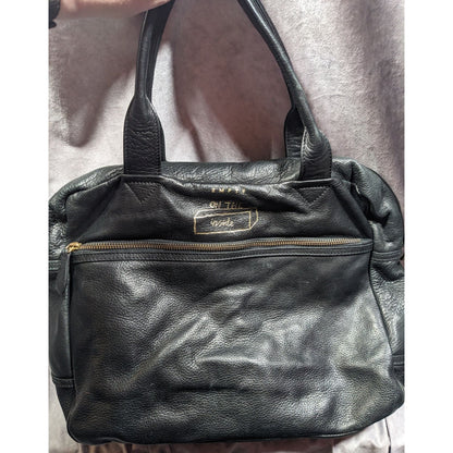 Paris House Black Slouchy Leather Googly Eye Bag