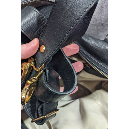 Paris House Black Slouchy Leather Googly Eye Bag