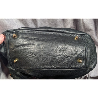 Paris House Black Slouchy Leather Googly Eye Bag