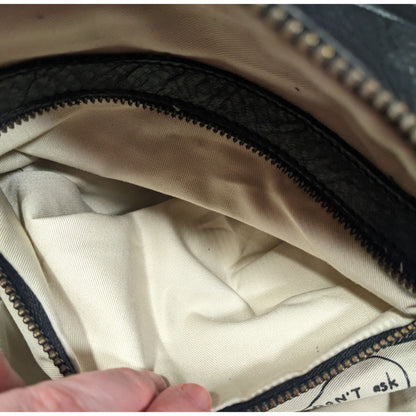 Paris House Black Slouchy Leather Googly Eye Bag