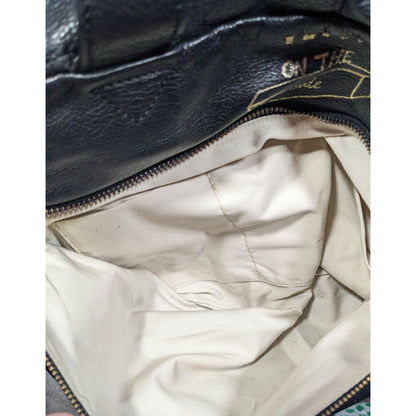 Paris House Black Slouchy Leather Googly Eye Bag